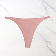 Ice Silk Seamless Panties For Women Soft Thin Band Thongs