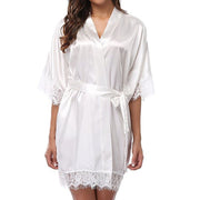 Silk V-Neck Kimono Robe: Luxurious and Elegant Nightwear for Women