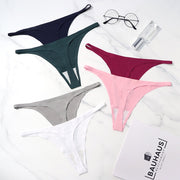 Ice Silk Seamless Panties For Women Soft Thin Band Thongs