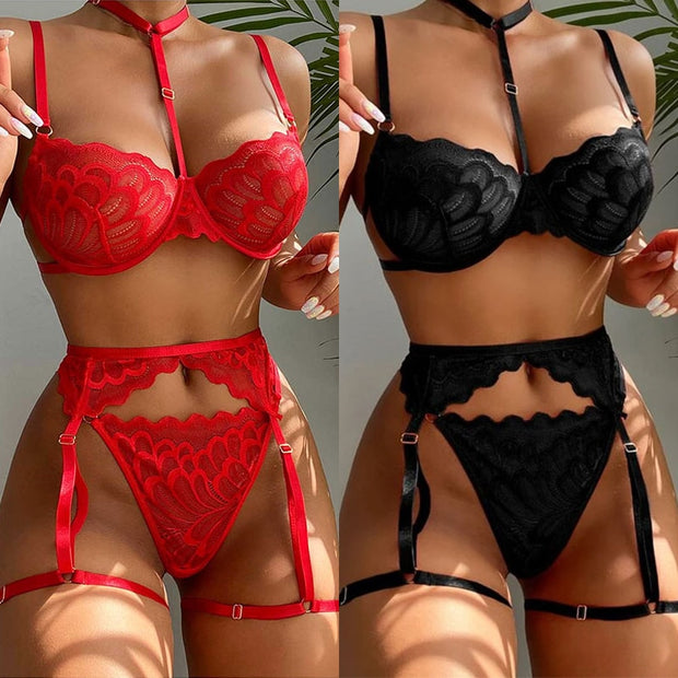 Sultry Seductress Lace Lingerie Set